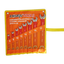 8PCS borracha Handle Finish Combinação Wrench Set